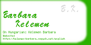 barbara kelemen business card